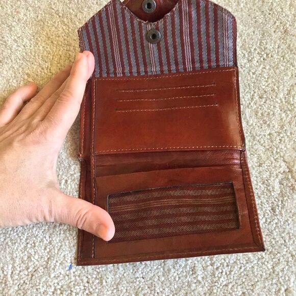 Vintage Handmade Turkish Kilim Leather Boho Style Wallet - Picture 8 of 10